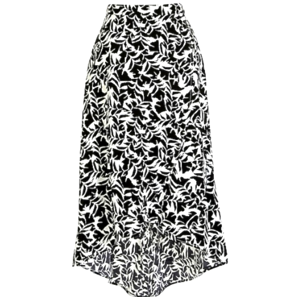 J Crew Faux-wrap pull-on midi skirt in print